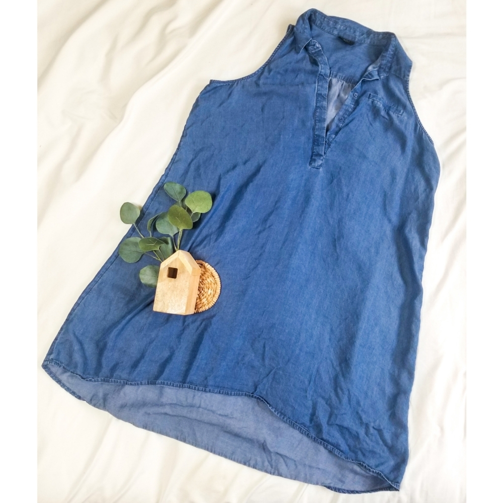 💙 Sleeveless Chambray Dress 💙